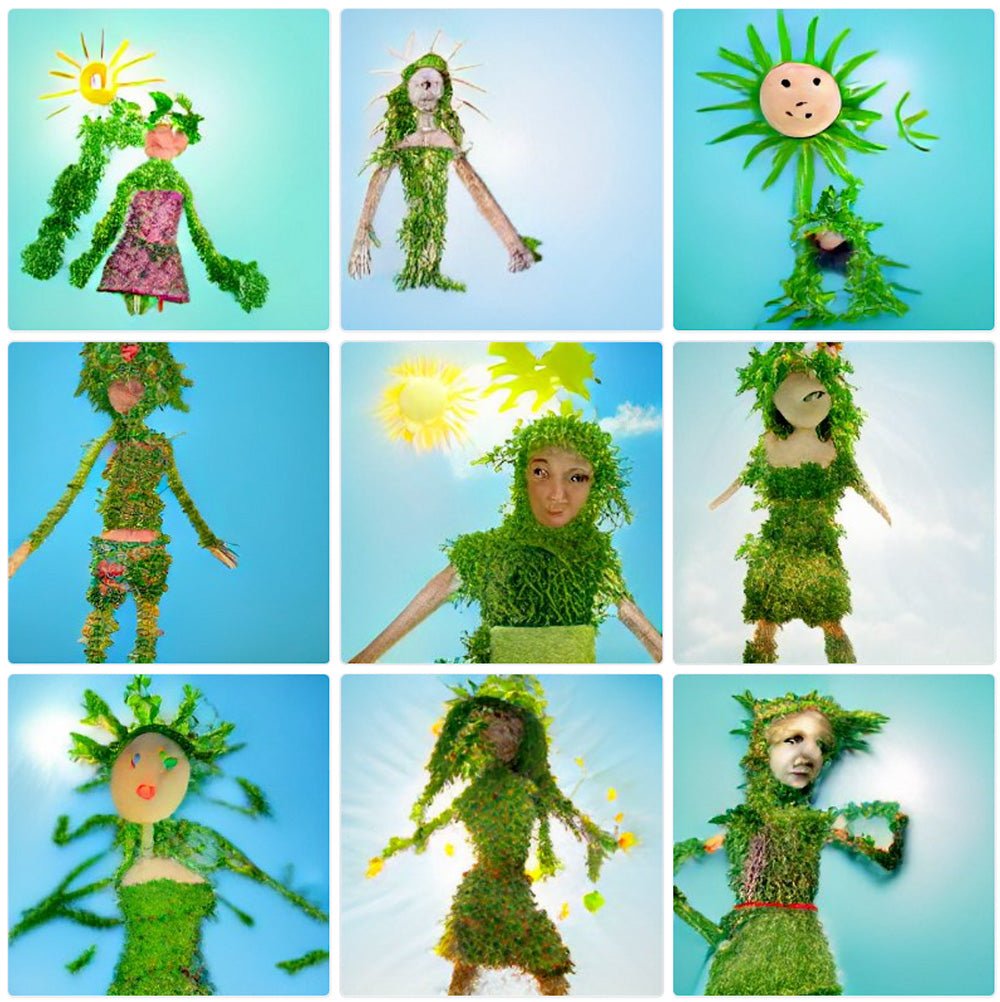Person surrounded by plants in the sun