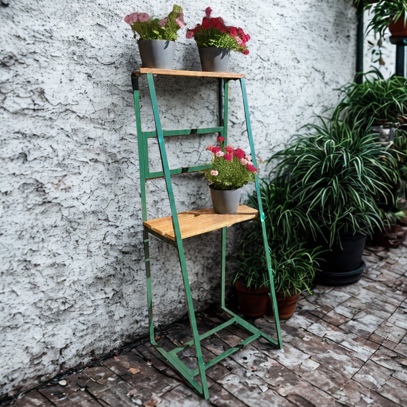 Metal Plant Stand — 1.8m Heavy-Duty Steel Frame (does not include the wooden planks)