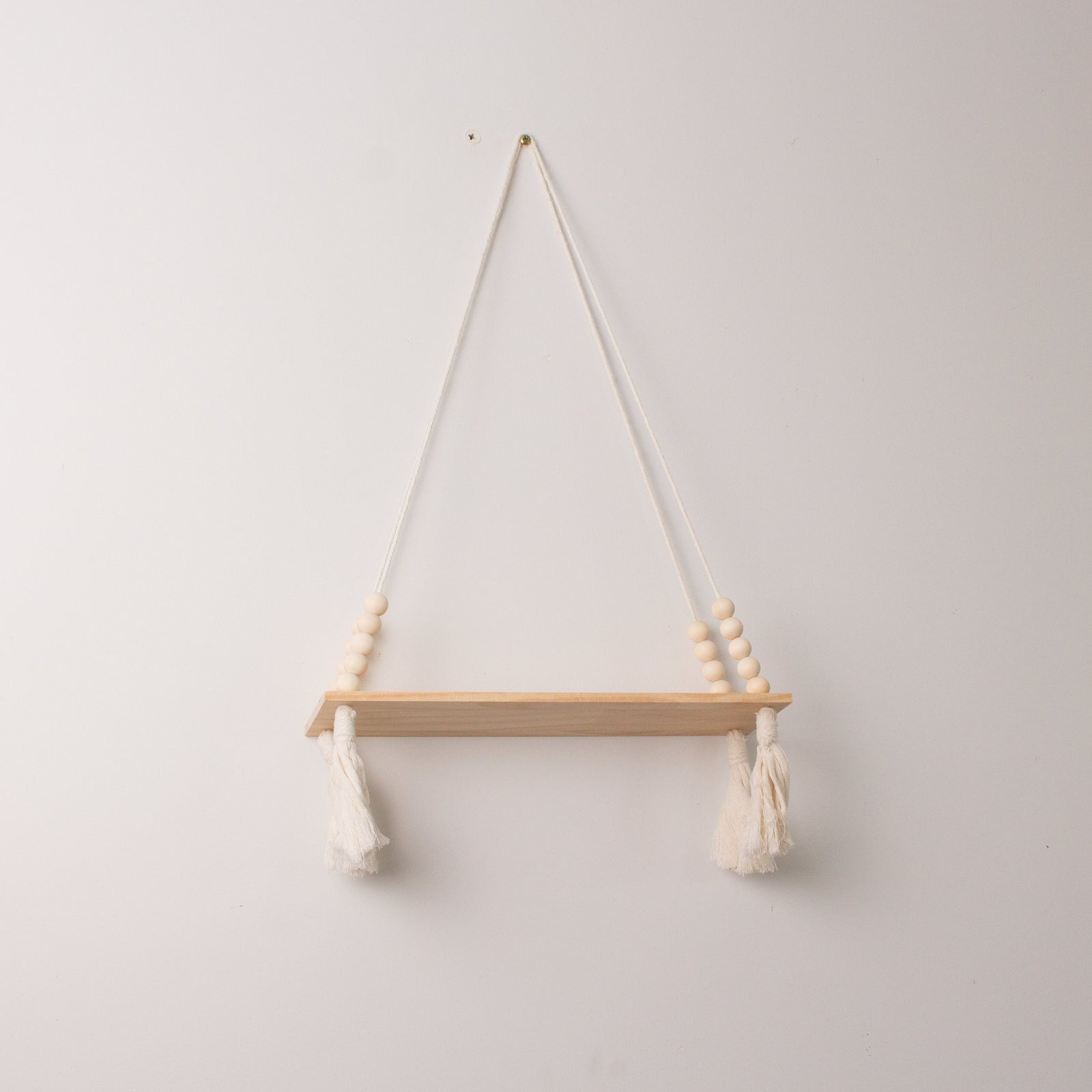 Macrame Hanging Wooden Shelf For Pot Plants